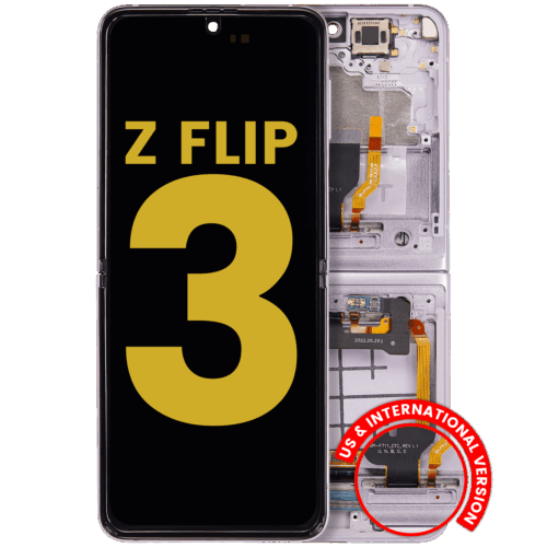 Inner OLED Assembly With Frame For Samsung Galaxy Z Flip 3 5G (US & International) (Refurbished) (Lavender) – Image 3