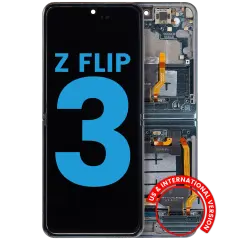 Inner bloc écran OLED avec cadre compatible pour Samsung Galaxy Z Flip 3 5G (F711) (US & International) (compatible) (vert)