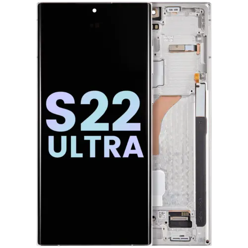 OLED Assembly With Frame For Samsung Galaxy S22 Ultra 5G (Service Pack) (Phantom White) – Image 3