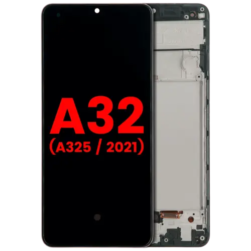 Écran OLED avec cadre pour Samsung Galaxy A32 4G (A325 / 2021) (Pièce de rechange Plus) (Noir brillant) – Image 3