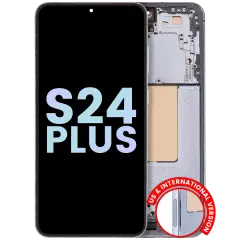 Bloc écran OLED avec cadre pour Samsung Galaxy S24 Plus 5G (US & International Version) (Service Pack) (Sapphire Blue)