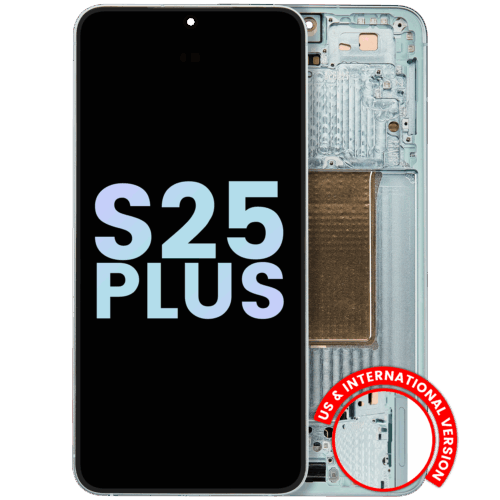 Bloc écran OLED avec cadre pour Samsung Galaxy S25 Plus 5G (US & International Version) (Service Pack) (Mint)