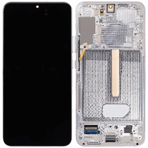 Bloc écran OLED avec cadre pour Samsung Galaxy S22 Plus 5G (Used OEM Pull: Grade B/C) (blanc) – Image 2