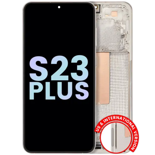 Bloc écran OLED avec cadre pour Samsung Galaxy S23 Plus 5G (US & International) (Service Pack) (Cream) – Image 3