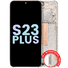 Bloc écran OLED avec cadre pour Samsung Galaxy S23 Plus 5G (US & International) (Service Pack) (Cream)