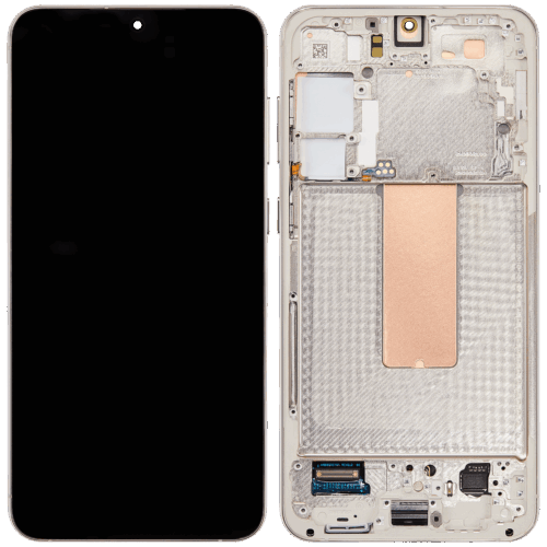 Bloc écran OLED avec cadre pour Samsung Galaxy S23 Plus 5G (US & International) (Service Pack) (Cream) – Image 2