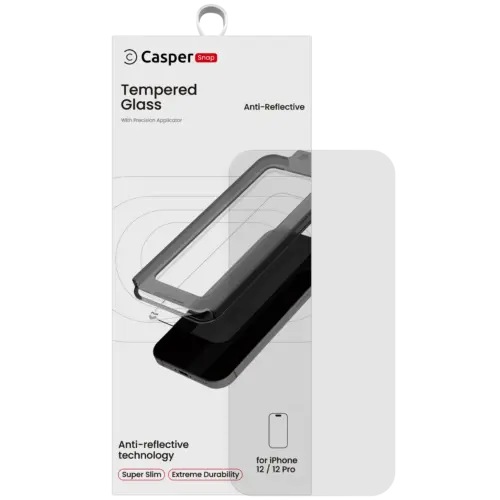 Casper Snap Tempered Glass For iPhone 12 / 12 Pro (Retail Pack) (AR Clear)