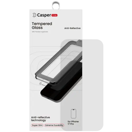 Casper Snap Tempered Glass For iPhone 17 Pro / 18 Pro (Retail Pack) (AR Clear)