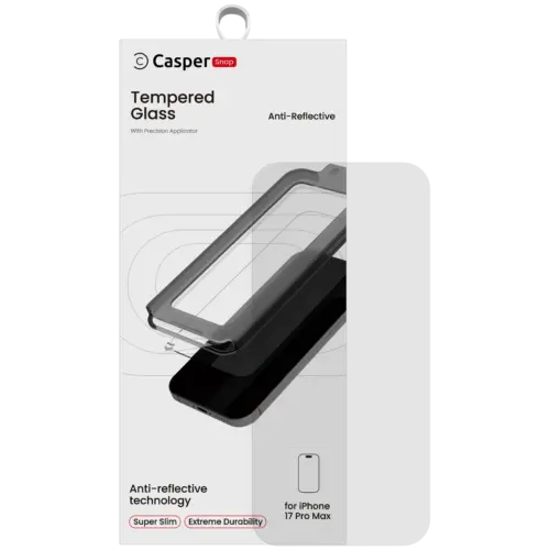 Casper Snap Tempered Glass For iPhone 17 Pro Max / 18 Pro Max (Retail Pack) (AR Clear)