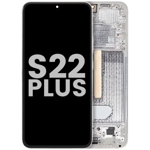 Bloc écran OLED avec cadre pour Samsung Galaxy S22 Plus 5G (Used OEM Pull: Grade B/C) (blanc) – Image 3
