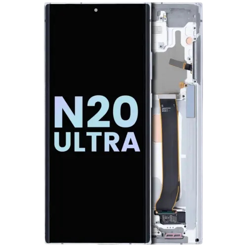 Écran OLED avec cadre pour Samsung Galaxy Note 20 Ultra 5G (lot de service) (Blanc mystique) – Image 3