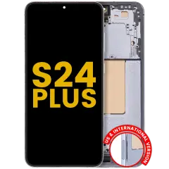 Bloc écran OLED avec cadre pour Samsung Galaxy S24 Plus 5G (US & International Version) (reconditionné) (Sapphire Blue)