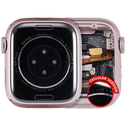 Housing Assembly Compatible For Watch Series 9 (41MM) (Used OEM Pull: Grade A) (Cellular Version) (Aluminum / Pink)