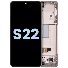 Bloc écran OLED avec cadre pour Samsung Galaxy S22 5G (Service Pack) (Violet)