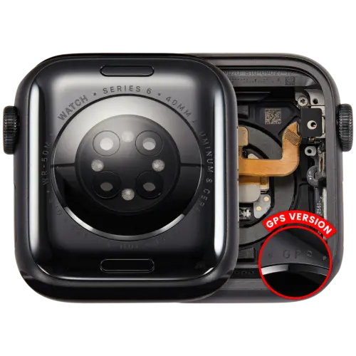 Châssis bloc compatible pour Watch Series 6 (40MM) (Used OEM Pull: Grade A) (GPS Version) (Aluminum / Space Black)