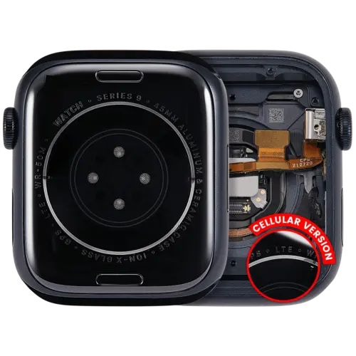 Housing Assembly Compatible For Watch Series 9 (45MM) (Used OEM Pull: Grade A) (Cellular Version) (Aluminum / Midnight)