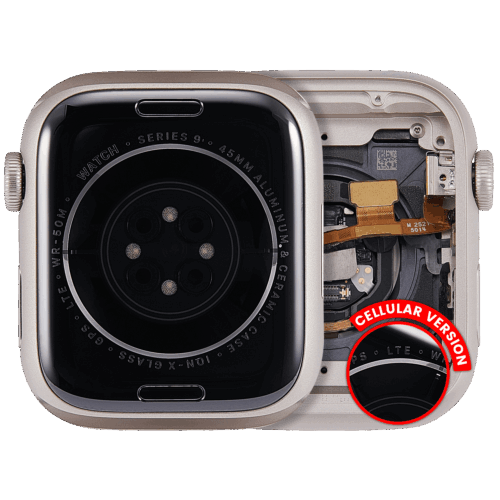 Housing Assembly Compatible For Watch Series 9 (45MM) (Used OEM Pull: Grade A) (Cellular Version) (Aluminum / Starlight)