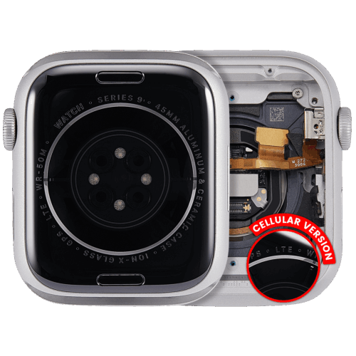 Housing Assembly Compatible For Watch Series 9 (45MM) (Used OEM Pull: Grade A) (Cellular Version) (Aluminum / Silver)