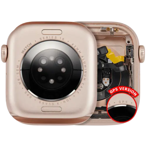Housing Assembly Compatible For Watch Series 10 (42MM) (Used OEM Pull: Grade A) (GPS Version) (Aluminum / Rose Gold)