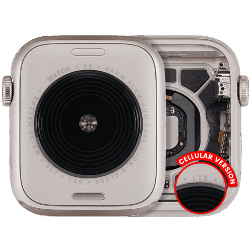 Housing Assembly Compatible For Watch Series SE 2nd (44MM) (Used OEM Pull: Grade A) (Cellular Version) (Aluminum / Starlight)