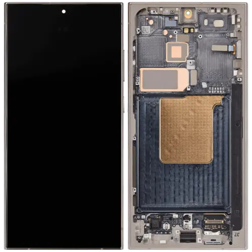 Bloc écran OLED avec cadre pour Samsung Galaxy S24 Ultra (reconditionné) (Titanium Gray) – Image 2