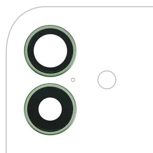 Caméra arrière lentille avec Bracket & cadre pour iPhone 17 (Sage) (premium)