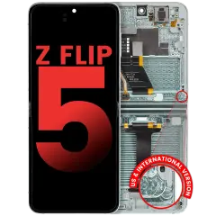 Inner bloc écran OLED avec cadre compatible pour Samsung Galaxy Z Flip 5 5G (F731) (US & International) (compatible qualité supérieure) (Mint)