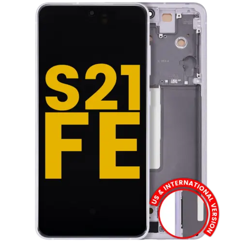 Écran OLED avec cadre pour Samsung Galaxy S21 FE 5G (versions US et internationale) (reconditionné) (lavande) – Image 3