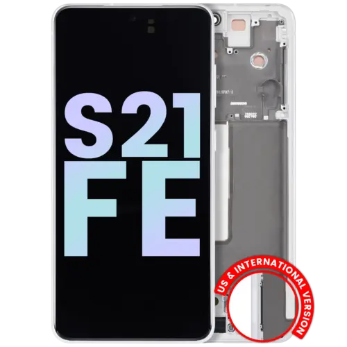 OLED Assembly With Frame For Samsung Galaxy S21 FE 5G (US & International Version) (Service Pack) (White)