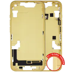 Mid-cadre châssis W/ Small Parts pour iPhone 14 (EU / Global Version) (Used OEM Pull: Grade A) (jaune)