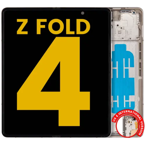 Inner OLED Assembly With Frame For Samsung Galaxy Z Fold 4 5G (US & International) (Refurbished) (Beige) – Image 3