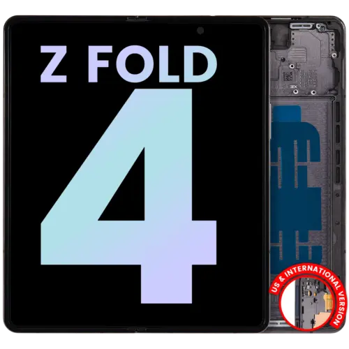 Écran OLED interne avec cadre pour Samsung Galaxy Z Fold 4 5G (États-Unis et international) (Pack de service) (Noir fantôme) – Image 3