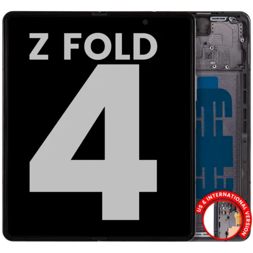 Écran OLED interne avec cadre pour Samsung Galaxy Z Fold 4 5G (États-Unis et international) (Pièce d'origine d'occasion : Grade B/C) (Noir fantôme) – Image 3