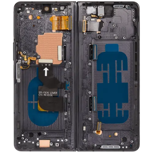 Écran OLED interne avec cadre pour Samsung Galaxy Z Fold 4 5G (États-Unis et international) (Pièce d'origine d'occasion : Grade B/C) (Noir fantôme) – Image 5