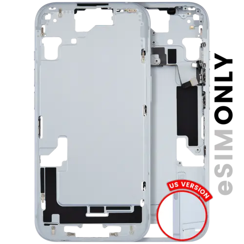 Mid-Frame Housing W/ Small Parts For iPhone 15 (US Version) (Used OEM Pull: Grade A) (Blue) – Image 3