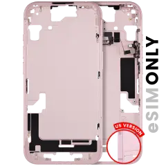 Mid-cadre châssis W/ Small Parts pour iPhone 15 (US Version) (Used OEM Pull: Grade A) (rose)
