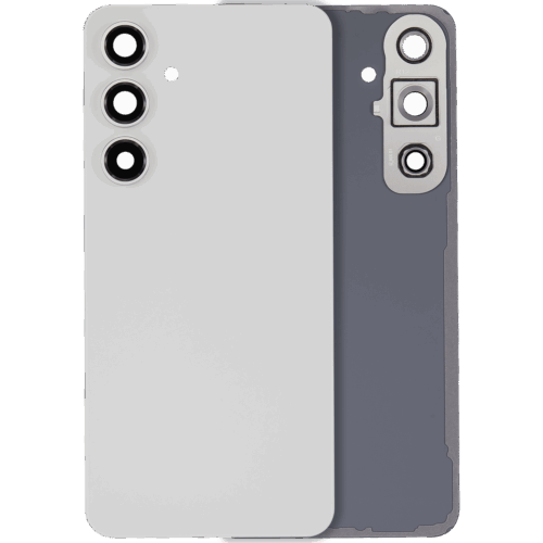 Cache arrière verre avec lentille de caméra pour Samsung Galaxy S24 FE (No Logo) (compatible qualité supérieure) (gris)