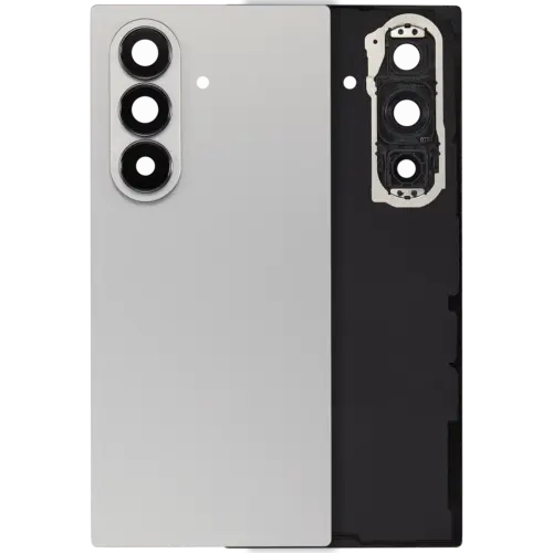Back Cover Glass With Camera Lens For Samsung Galaxy Z Fold 7 5G (No Logo) (Aftermarket Plus) (Silver Shadow)