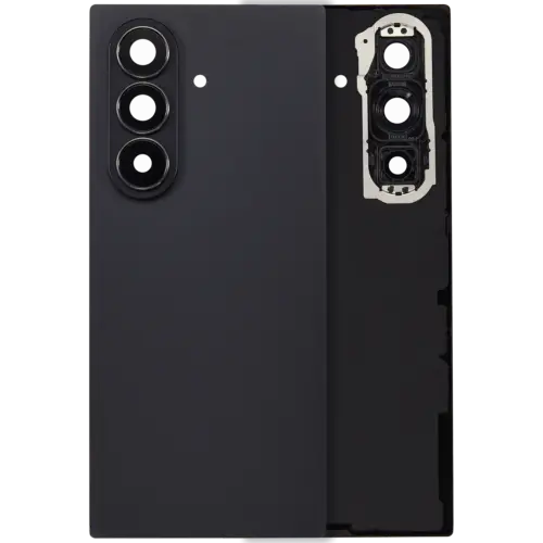 Back Cover Glass With Camera Lens For Samsung Galaxy Z Fold 7 5G (No Logo) (Aftermarket Plus) (Jet Black)