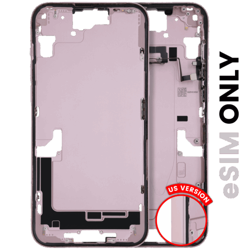 Mid-Frame Housing W/ Small Parts For iPhone 15 Plus (US Version) (Used OEM Pull: Grade A) (Pink) – Image 3