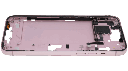 Mid-Frame Housing W/ Small Parts For iPhone 15 Plus (US Version) (Used OEM Pull: Grade A) (Pink) – Image 11