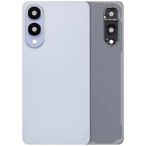 Back Cover Glass With Camera Lens For Samsung Galaxy S25 Edge (No Logo) (Aftermarket Plus) (Titanium Icyblue)