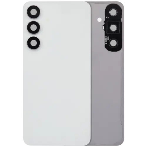 Back Cover Glass With Camera Lens For Samsung Galaxy S25 FE (No Logo) (Aftermarket Plus) (White)