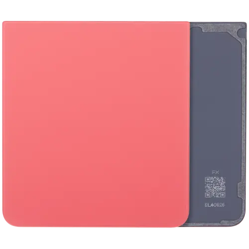 Bottom Back Cover Glass For Samsung Galaxy Z Flip 7 5G (No Logo) (Aftermarket Plus) (Coral Red)