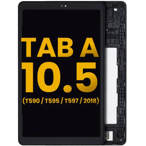 LCD Assembly With Frame For Samsung Galaxy Tab A 10.5" (T590 / T595 / T597) (2018) (Refurbished) (Black)