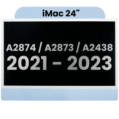 Complete LCD Display Assembly For iMac 24" A2874 / A2873 (2023) / A2438 / A2439 (2021) (LG204A-215 LM235UH1 SDD1) (Used OEM Pull: Grade A) （Small Camera hole）(Blue)