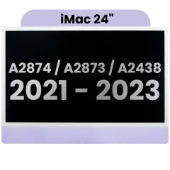 Complete LCD Display Assembly For iMac 24" A2874 / A2873 (2023) / A2438 / A2439 (2021) (LG204A-215 LM235UH1 SDD1) (Used OEM Pull: Grade A) （Small Camera hole）(Purple)