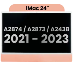 Complete LCD Display Assembly For iMac 24" A2874 / A2873 (2023) / A2438 / A2439 (2021) (LG204A-215 LM235UH1 SDD1) (Used OEM Pull: Grade A) （Small Camera hole）(Orange)