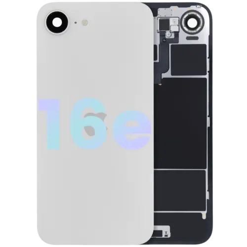 Vitre arrière avec aimant MagSafe, NFC et nappe de lampe torche pour iPhone 16e (Pièce d'origine constructeur) (Blanc) – Image 4