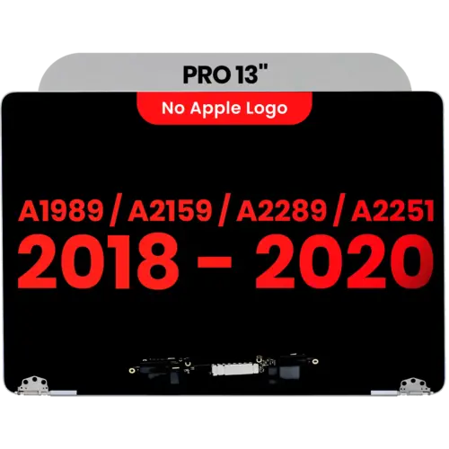 Complete écran LCD bloc pour MacBook Pro 13" A1989 (2018-2019) / A2159 (2019) / A2289 / A2251 (2020) (compatible qualité supérieure) (gris sidéral)